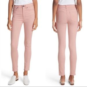 Rag & Bone High Rise Skinny Jeans - Blush Twill